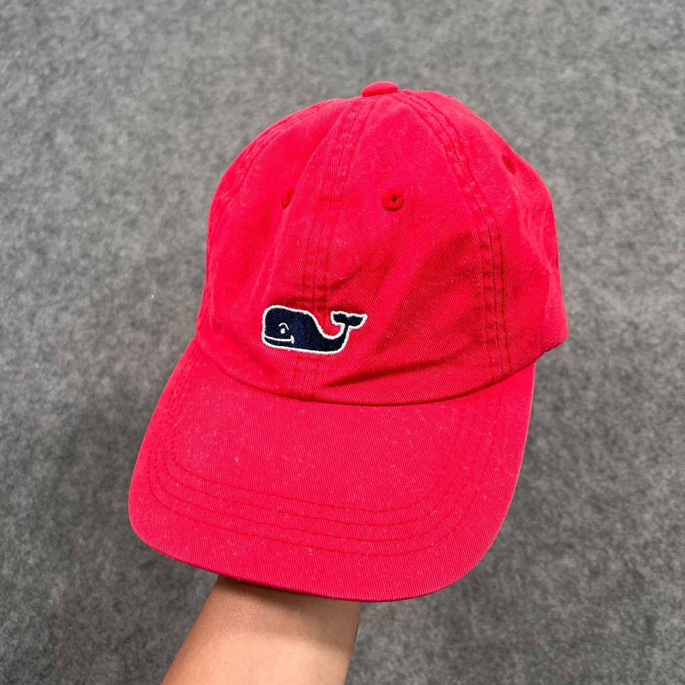 Vineyard Vines Red Whale Logo Classic Strap-Back Dad Hat Cap Men's One Size